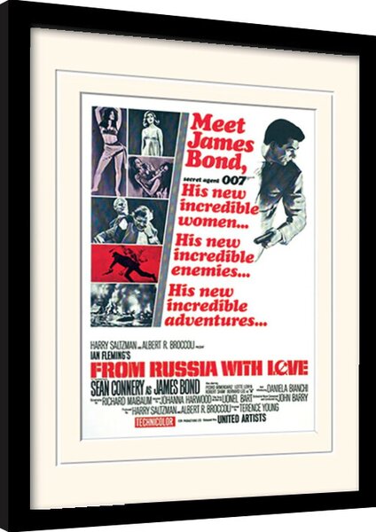 Inramad poster James Bond - From Russia With Love