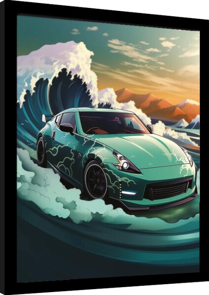 Inramad poster Wave Collection - Wave Cars Fairlady