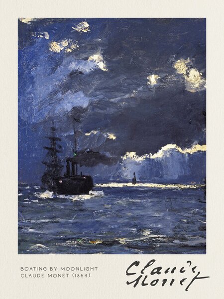 Bildreproduktion Boating by Moonlight - Claude Monet