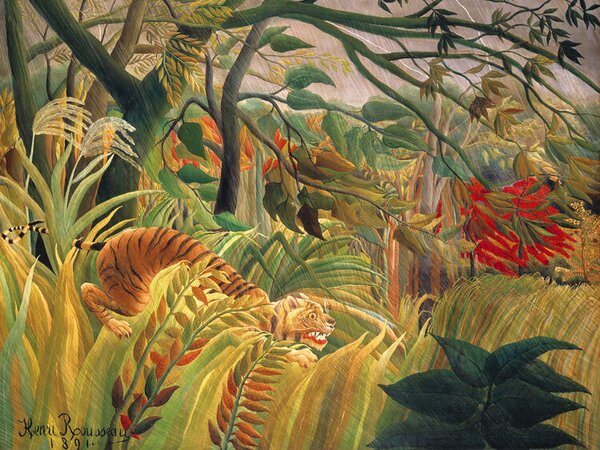 Bildreproduktion Tiger in a Tropical Storn (Rainforest Landscape) - Henri Rousseau