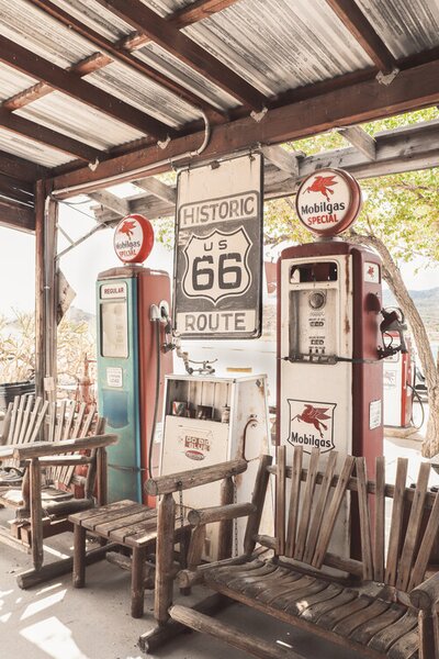 Fotografi Route 66 Gas Station, Henrike Schenk