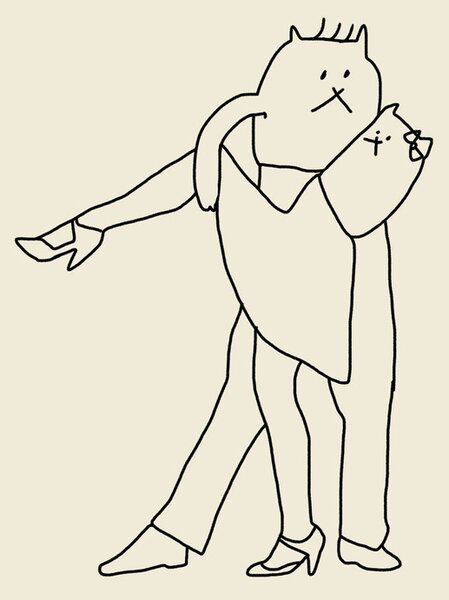 Illustration Dancing Cats 3, Little Dean