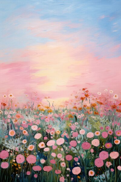 Illustration Pink Sunrise, Treechild, (26.7 x 40 cm)