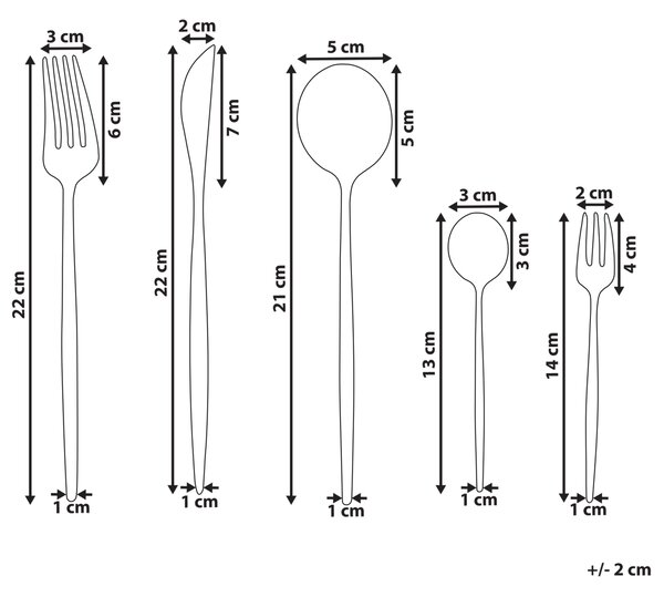 Bestickset svart rostfritt stål 30 delar för 6 personer Kniv Sked Gaffel Tesked Tårtgaffel Modern design Beliani