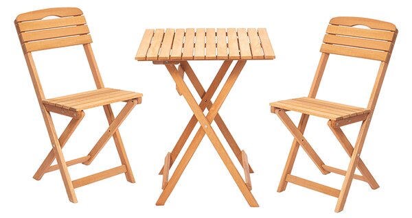 Trädgårdsset med bord och stolar (3 delar) Miya 003