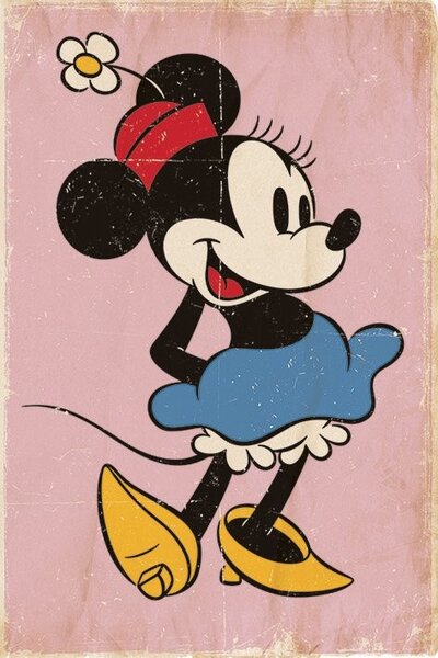 Poster, Affisch Mimmi Pigg (Minnie Mouse) - Retro