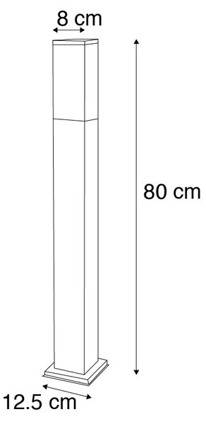 Modern utomhuslykta mörkgrå med opal 80 cm IP44 - Malios