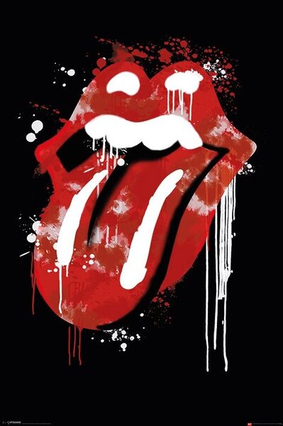 Poster, Affisch Rolling Stones - graffiti lips