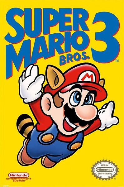 Poster, Affisch Super Mario Bros. 3 - NES Cover