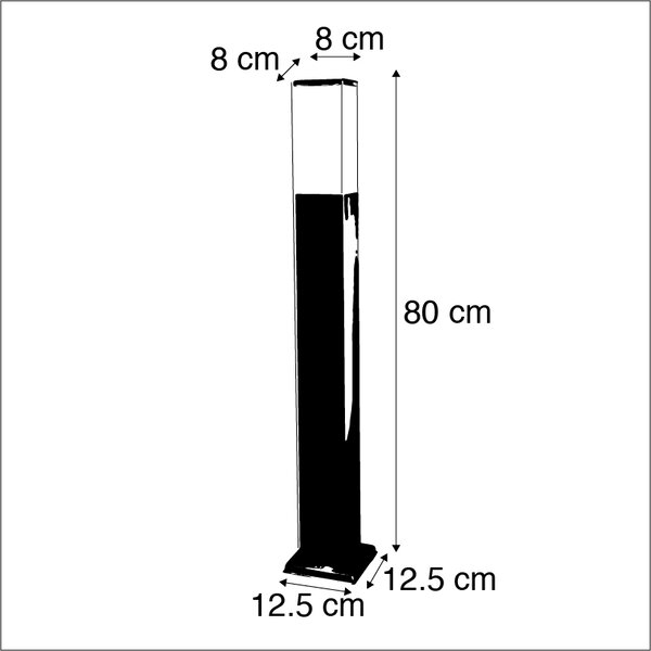 Modern utomhuslampa 80 cm stål - Malios