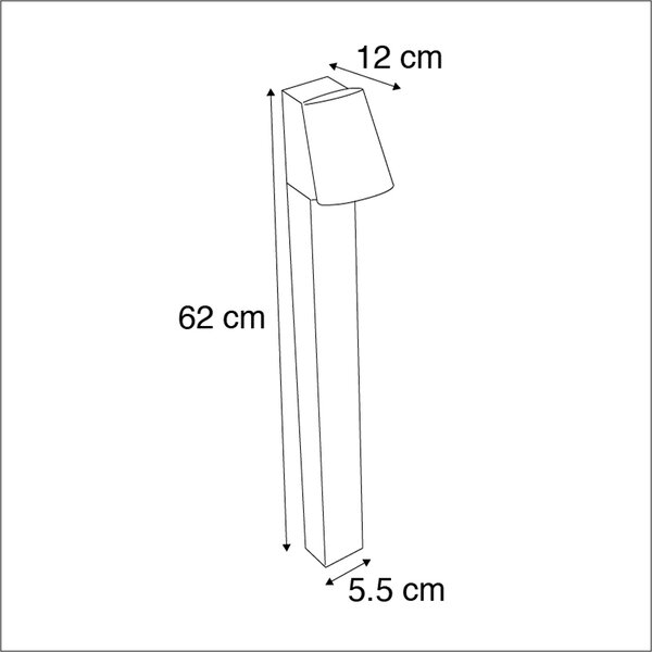 Modern stående utomhuslampa antracit inkl LED - Uma