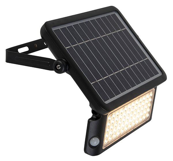 Kylare svart inkl. LED med rörelsesensor IP65 solar - Teho