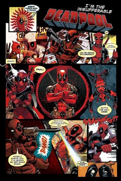 Poster, Affisch Deadpool - Panels, (61 x 91.5 cm)