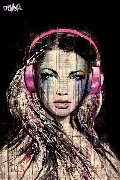 Poster, Affisch Loui Jover - DJ Girl, (61 x 91.5 cm)
