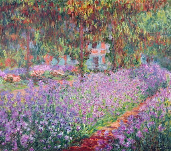 Bildreproduktion The Artist's Garden at Giverny, 1900, Claude Monet