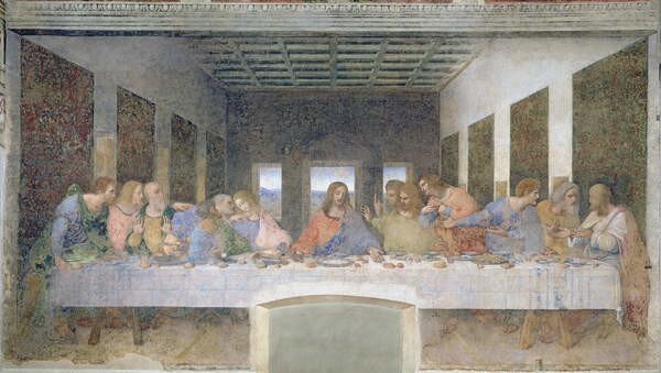 Leonardo da Vinci - Bildreproduktion The Last Supper, 1495-97 (fresco), (40 x 22.5 cm)