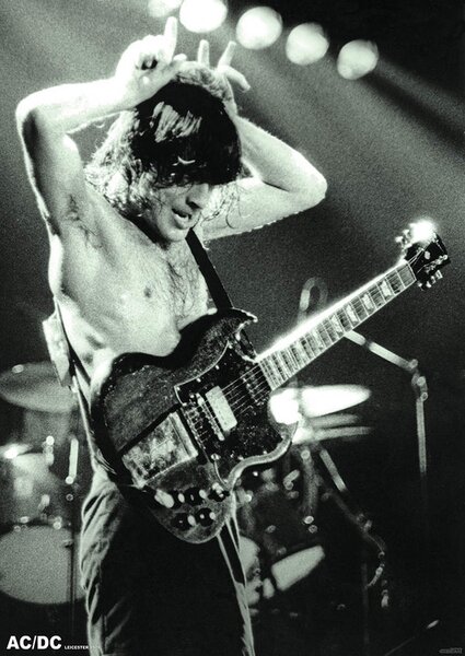 Poster, Affisch AC/DC - Angus Young 1979