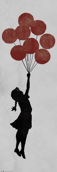 Poster, Affisch Banksy - Girl Floating, (53 x 158 cm)