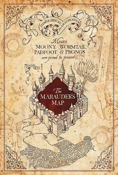 Poster, Affisch Harry Potter - Marodörkartan