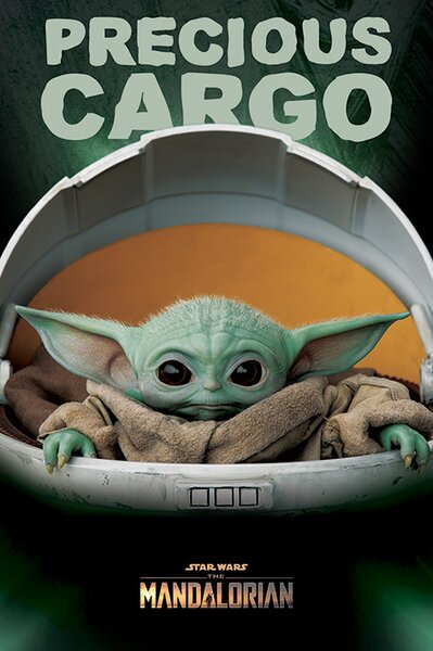 Poster, Affisch Star Wars: The Mandalorian - Precious Cargo (Baby Yoda)