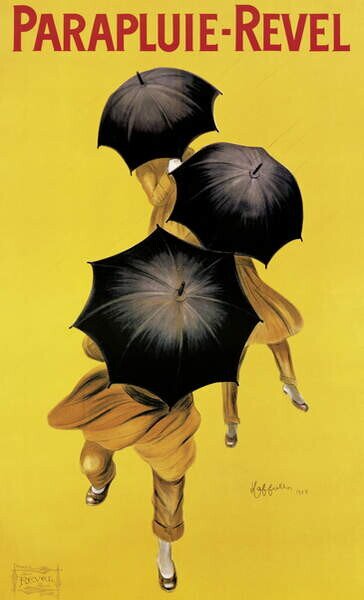 Cappiello, Leonetto - Bildreproduktion Poster advertising 'Revel' umbrellas, 1922, (24.6 x 40 cm)