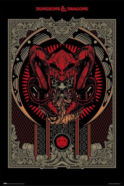 Poster, Affisch Dungeons & Dragons - Player's Handbook, (61 x 91.5 cm)