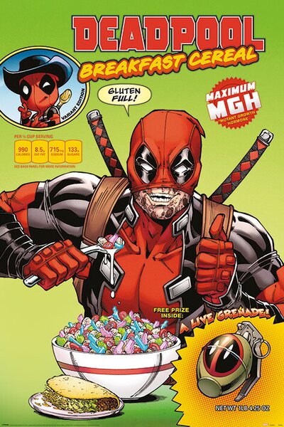 Poster, Affisch Deadpool - Cereal, (61 x 91.5 cm)
