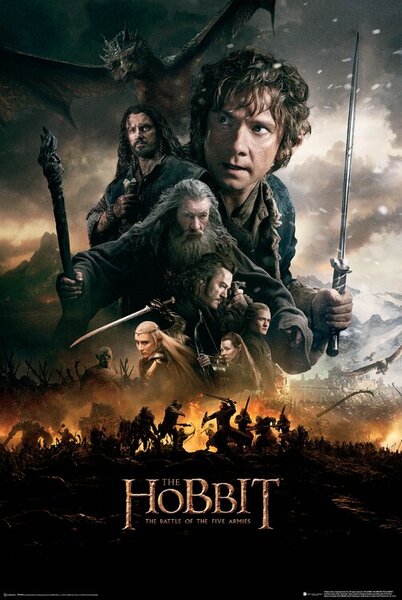 Poster, Affisch Hobbit: Femhäraslaget