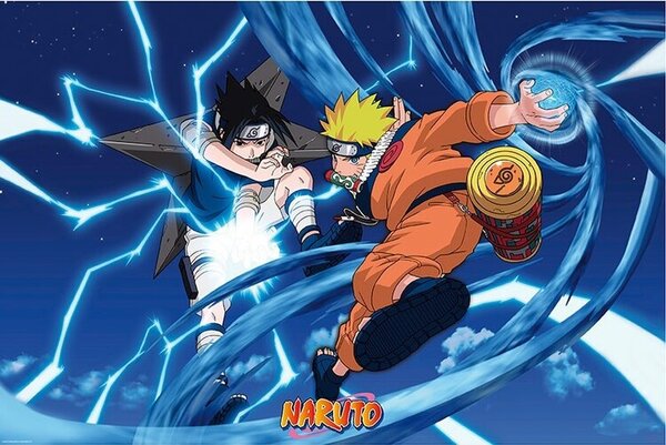 Poster, Affisch Naruto Shippuden - Naruto & Sasuke