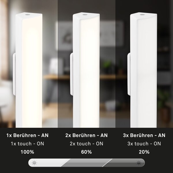 Briloner 7474-016 - LED Ljusreglerad uppladdningsbar utomhus bordslampa LED/7W/5V 3000K vit