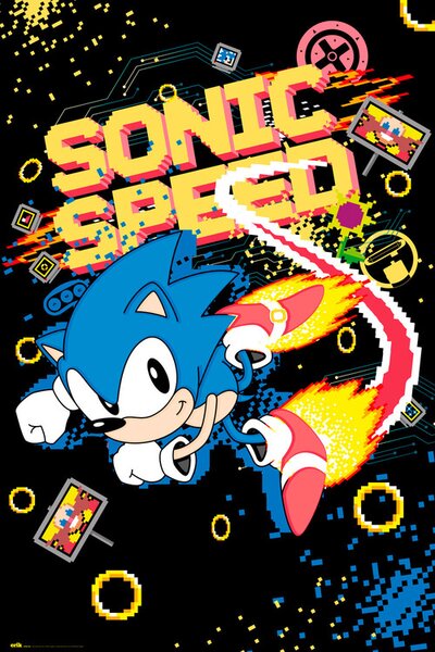 Poster, Affisch Sonic the Hedgehog - Speed, (61 x 91.5 cm)