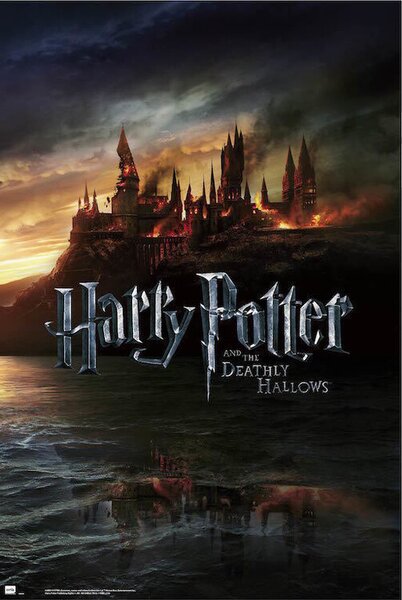 Poster, Affisch Harry Potter - Burning Hogwarts