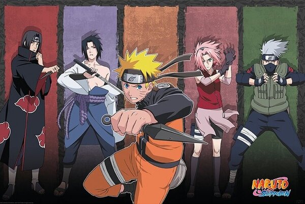 Poster, Affisch Naruto Shippuden - Naruto & Allies