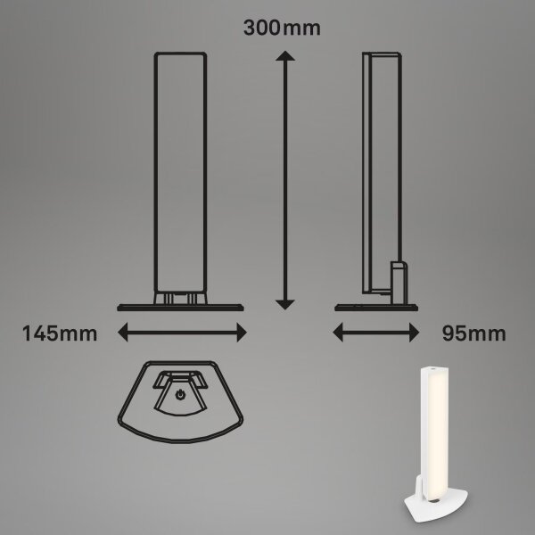 Briloner 7474-016 - LED Ljusreglerad uppladdningsbar utomhus bordslampa LED/7W/5V 3000K vit