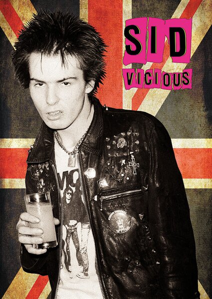 Poster, Affisch Sid Vicious - Union Jack
