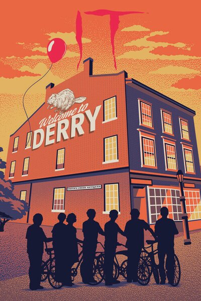 Konsttryck IT - Welcome to Derry, (26.7 x 40 cm)
