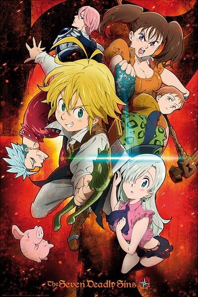 Poster, Affisch The Seven Deadly Sins - Characters