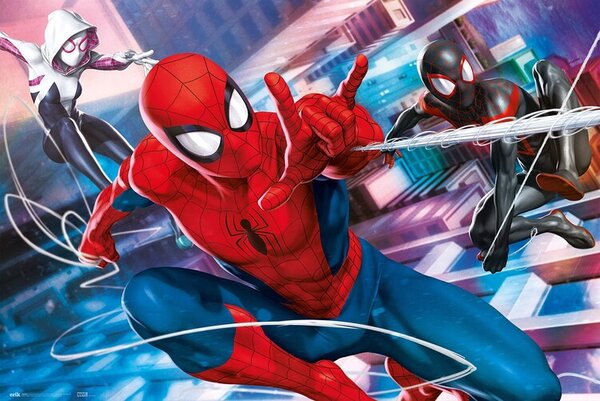 Poster, Affisch Spider-Man, Miles Morales and Gwen