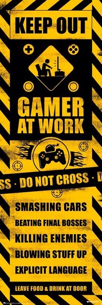 Poster, Affisch Gamer at Work