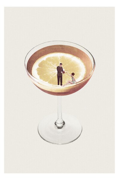 Poster, Affisch Maarten Léon - My drink needs a drink