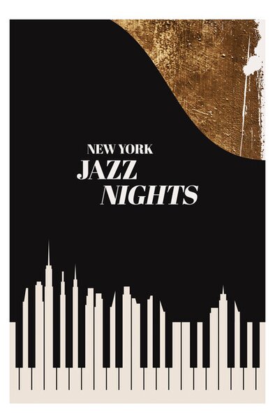Poster, Affisch Kubistika - NY Jazz, (40 x 60 cm)