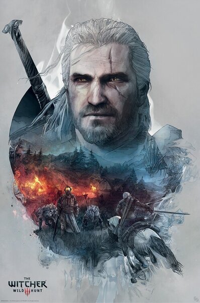 Poster, Affisch The Witcher - Geralt