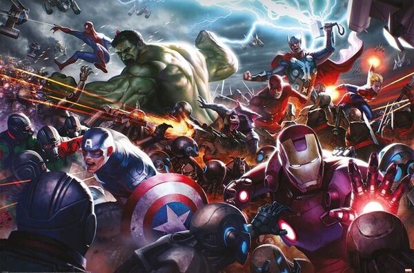 Poster, Affisch Marvel FUture Fight - Heroes Assault