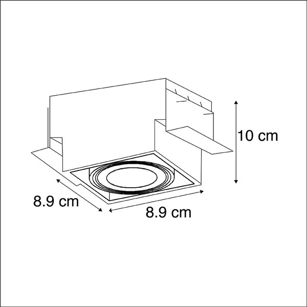 Smart infälld fläck vit trimlös inkl. Wifi GU10 - Oneon 1