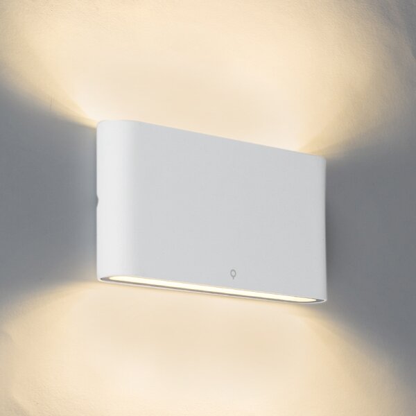 Modern utomhusvägglampa vit 17,5 cm inkl LED IP65 - Batt