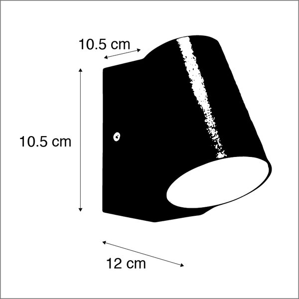 Modern utomhusvägglampa antracit inkl LED - Uma