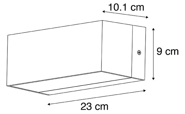 Modern utomhusvägglampa svart IP54 - Houks