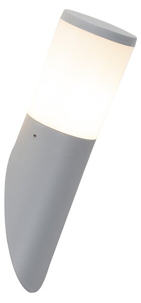 Modern snedställd utomhusvägglampa grå IP55 inkl LED - Amelia