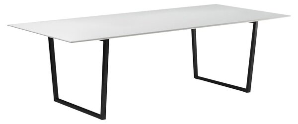 Konferensbord Framie, vit bordsskiva, 200 x 100, Svart