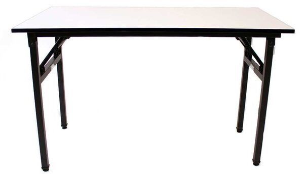 Fällbord Denver vit bordsskiva 120x60 cm, svart stativ